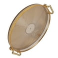 thumbnail image 1 of Round Serving Tray, Convenient Double Handles Design Table Tray Easy To Clean And Maintain Serving Tray Eco Friendly And  Golden Rim Food Plates, 1 of 8