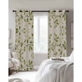 thumbnail image 4 of Green Leaves Blackout Curtains for Bedroom Living Room Darkening Curtains 90 Inch Spring Retro Watercolor Pastoral Plants Black Out Window Curtain Privacy Window Treatment Grommet Drapes 52"x90"x2, 4 of 9