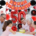 thumbnail image 4 of Red 50th Birthday Decorations for Men Women Happy Birthday Party Decorations Banner Swirls Balloons for Him Her Birthday Decor for 50th Birthday Anniversary Party Supplies, 4 of 6