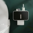 thumbnail image 3 of Wall Mounted Toilet Paper Holder PS ABS Waterproof Roll Paper Tissue Storage Box Bathroom Accessories, 3 of 5