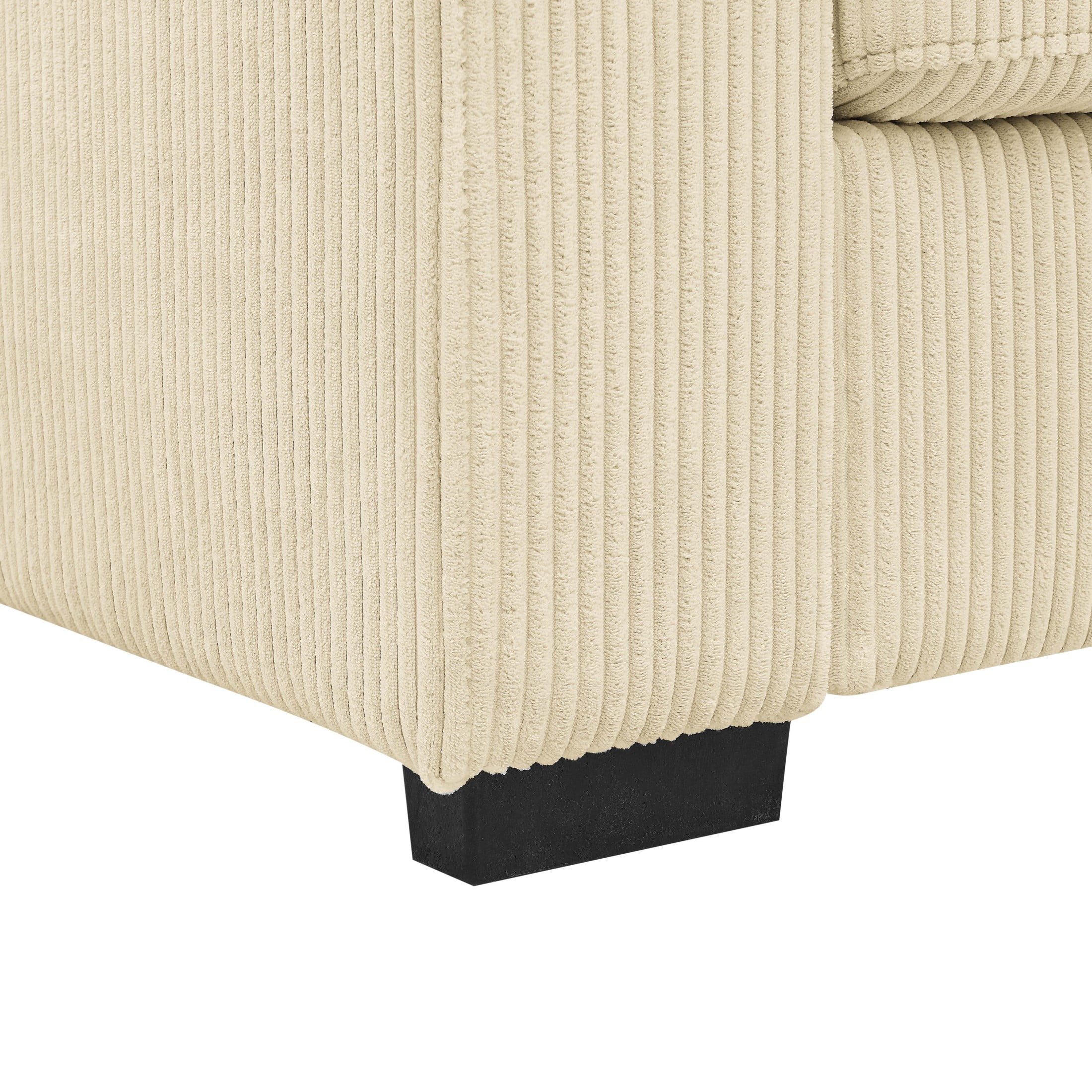 Aukfa 89" Corduroy Sofa, Comfy 3 Seater Couch for Living Room, Small Space, Apartment, Beige
