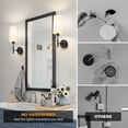 thumbnail image 4 of Battery Operated Wall Sconces Set of Two, Wireless, Rechargeable No Wiring Wall Lamp/Light for Bedroom, Black, 4 of 8
