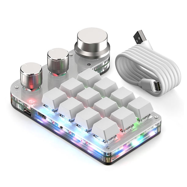 Teclado Actualdo Programable Compatible Con Diente USB High Precision Keypad para PC Laptop Blue Red