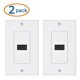 thumbnail image 5 of Paquete de 2 placas de pared compatibles con HDMI de 1 puerto en blanco (4k Uhd) Afortunado Sencillez, 5 of 5