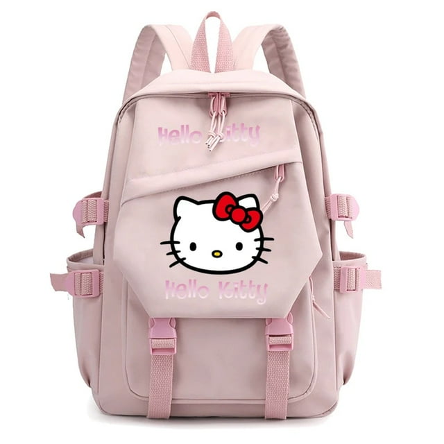 3Pcs/set Hello Kitty Anime Backpack for Girl Boy Children Lunch Bags Student Teenager Bookbag Schoolbag Knapsack Women Rucksack