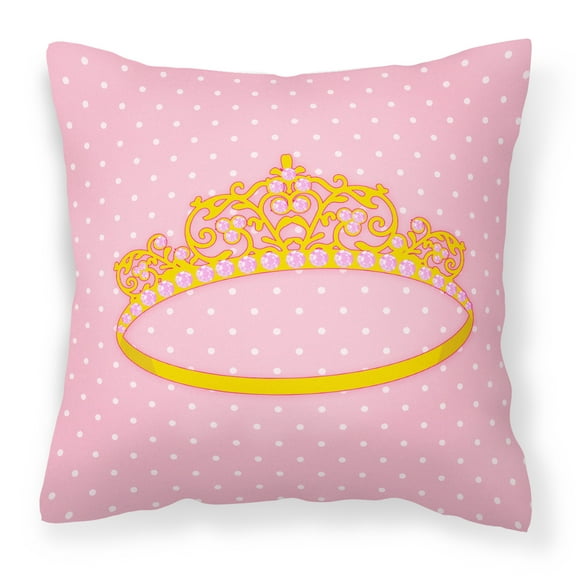 Carolines Treasures BB5155PW1818 Ballerina Tiara Fabric Decorative Pillow  18H x18W multicolor