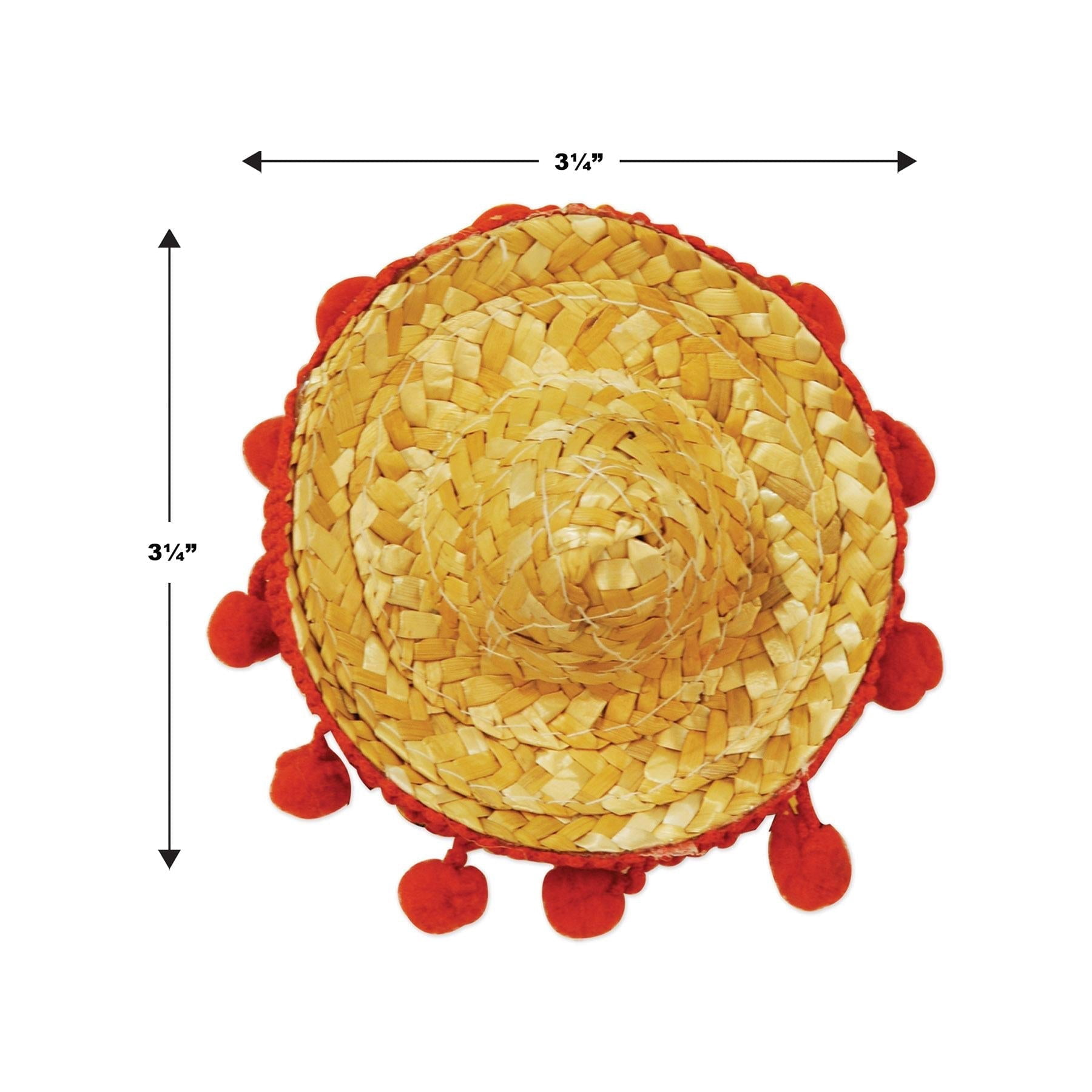 12 Pack Bulk Fiesta Sombrero Hair Clip