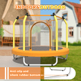 thumbnail image 3 of Leumius 55" Trampoline for Kids with Enclosure,Indoor & Outdoor Trampoline with Basketball Hoop for Boys & Girls,Yellow, 3 of 6