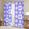 thumbnail image 2 of Manfei Geometric Flower Floral Black Out Curtains,Cute Cartoon Cherry Curtains Pack of 2 (42x63 Each),Purple White Bedroom Curtains For Teens,Breathable Home Decor, 2 of 6