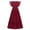 Wine Red, variant on IBTOM CASTLE Flower Girl Flowy Ruffle Chiffon Trim A-Line Dress for Kid Wedding Junior Bridesmaid Communion Party Pageant Maxi Belted Gown 5-6 Years White