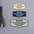 thumbnail image 4 of Signs ByLITA Fancy Stop! Do Not Flush Feminine Products Down This Toilet Graphic Sign (Blue) - Large, 4 of 6