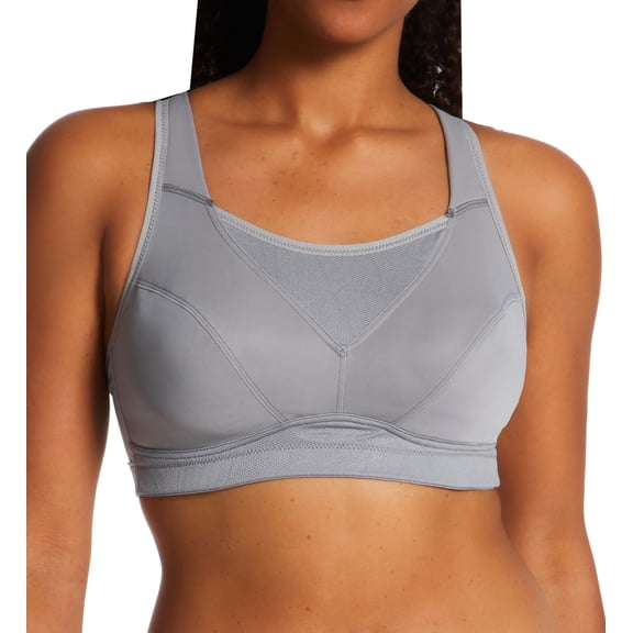 Women's Playtex US4221 Bounce Control Wire Free Sports Bra (Coolest Grey Heather 48DD)