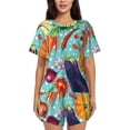 thumbnail image 1 of Balery Vegetable Conjunto de Pijama para Mujer con Estampado, Dos Piezas de Manga Corta y Shorts, Ropa de Dormir Suave con Cuello Redondo y Bolsillos-X-Large, 1 of 6