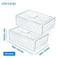 Refrigerator Drawers Pack of 2 With Pull Out Stackable Fridge Organizer