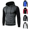 thumbnail image 3 of LEEy-world Hoodies for Men Men'S Sweatshirt, Ecosmart Hoodie, Cotton-Blend Hooded Sweatshirt, Plush Pullover Hoodie Grey,4XL, 3 of 5