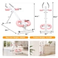 thumbnail image 4 of EDX Ab Machine for Home Gym, Adjustable Ab Workout Equipment with LCD Display, Foldable Core Trainer, 440 lbs Capacity, Pink, 4 of 8