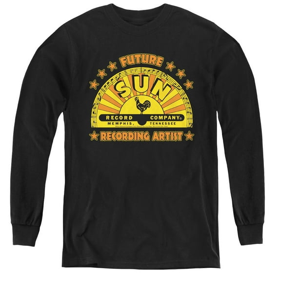 Sun Future Recording Artist Youth Long Sleeve Tee Black