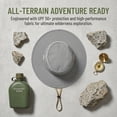thumbnail image 4 of Tirrinia Fishing Hiking Hat for Women Safari Sun Hat Wide Brim Camping Hiking Fishing Hunting Boating Safari Cap with Adjustable Drawstring Boonie UPF 50+ Grey, 4 of 9