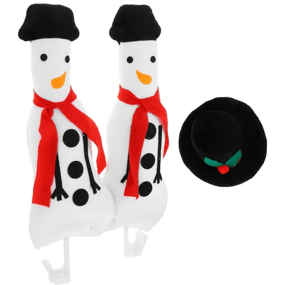 Kesenlong car snowman 2pcs Christmas Car Snowman Adorable Car Decoration Car Accessory Party Ornament
