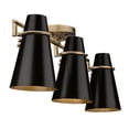 thumbnail image 6 of Golden Lighting Reeva 3-light Semi-Flush Mount in Modern Brass and Matte Black shade, 6 of 11
