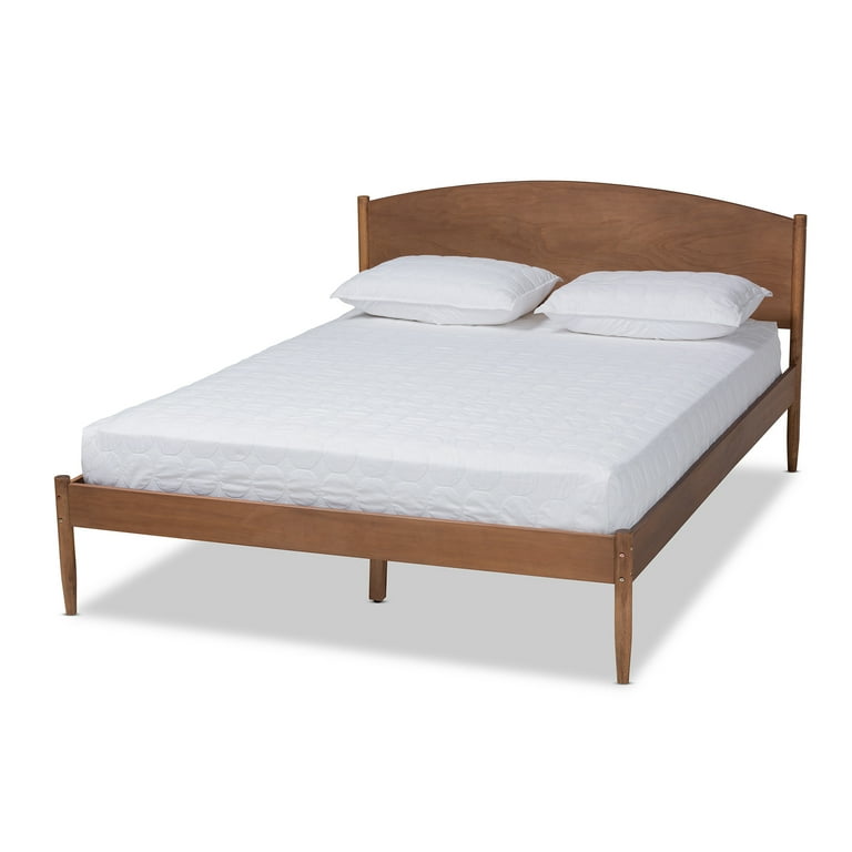 Baxton Studio Leanora Mid-Century Modern Ash Wanut Finished Full Size Wood Platform Bed Baxton Studio Leanora Mid-Century Modern Ash Wanut Finished Full Size Wood Platform Bed