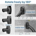 thumbnail image 6 of Curved Shower Curtain Rod 36.4-76In Adjustable, Black Round Shower Curtain Rod, Shower Rods for Bathroom, Bathtub, Stall, Bathroom Rod No Rust, Extra Space, Need to Drill, 6 of 14