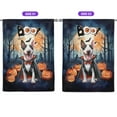 thumbnail image 2 of Happy Halloween Vampire Bull Terrier BOO with Pumpkins Fun and Spooky House Flag 28x40in Double Sided Bully Dog Lovers Gifts Idea Outdoor Decor - 00018, 2 of 5
