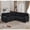 Z5 Charcoal Black, variant on Sectional Sleeper Sofa with Pull Out Couch Bed for Living Room & Apartment, Convertible Comfy Corduroy Cloud Couches w/Storage Chaise & USB Charging, Plush L-Shaped Modular Sofas