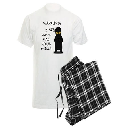 CafePress - Ninja Warning - Men's Light Pajamas