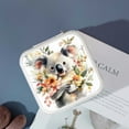 thumbnail image 4 of Autua Koala Flowers Watercolor Painting Jewelry Box for Necklace, Ring, Earring - Compact Size Travel Case with Multiple Storage Spaces White, 4 of 5