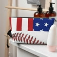 thumbnail image 7 of Baseball Lace Flag Small Purse Organizer Zipper Cosmetic Handbag Tote Pouch For Women, 7 of 7