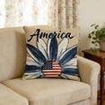 thumbnail image 3 of sruoe 4th of July Throw Pillowcase, kitsch pillowcase with Patriotic Pattern, Pillowcase Multicolor with Red White Blue for Memorial Day for Sofa Bed Couch, 3 of 5