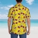 thumbnail image 4 of Fotbe Duck with Star Sunglasses Camisa Hawaiana para Hombre Unisex – Camisa Casual de Verano con Botones de Manga Corta de Algodón y Lino,Medium, 4 of 7