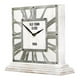 Stratton Home Decor S12917 Horloge de Table en Détresse - Blanc et Argent – image 1 sur 1