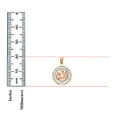 thumbnail image 4 of 14K 3C Gold Baptism Religious Charm Pendant | Tri Color Gold Religious Charm Pendant for Necklace Chain | Gift for Men Women | 20 x 18 MM | 2.2 grams, 4 of 9
