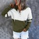 thumbnail image 5 of Sudaderas de manga de bolsillo Gibobby Casual Hoodies V Down Pullover cuello largo Verde XXL, 5 of 5