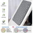 thumbnail image 2 of RV Alfombra de baño de espuma viscoelástica, alfombra de baño de forro polar de coral con relieve de adoquines, rápida absorción de agua, antideslizante, lavable, gruesa, suave y cómoda para cuarto de, 2 of 5