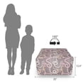 thumbnail image 3 of Snake Rectangle Pouf, Continuous Forest Reptilian Amazonian Fauna in Pastel Tones, Under Desk Foot Stool for Living Room Office Ottoman with Cover, 25", Warm Taupe Dust, by Ambesonne, 3 of 4