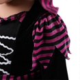 thumbnail image 4 of Vestido de bruja negra Rongrui para Halloween, diseño de rayas de estilo terror para niños y adultos., 4 of 4