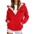 thumbnail image 1 of WILLBEST Sudadera de Mujer de Invierno Informal con Cremallera y Capucha Estampada Sudadera Suave y Cálida para Deportes Al Aire Libre Y XXX-Grande, 1 of 5
