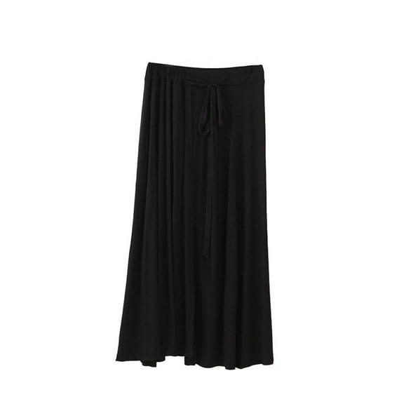Ashirexll Midi Skirts for Women Summer Skirts Fashion Women's Solid Color High Slit Midi Skirt Summer Casual Straight Mid-Length Skirt