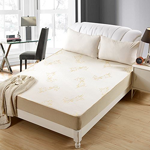 OctoRose Premium Quilted Chenille Waterproof Fitted Sheet Mattress