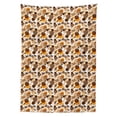thumbnail image 2 of Earth Tones Tablecloth, Abstract Pastel Pattern with Overlapping Chaotic Spots and Ring Shapes, Rectangle Satin Table Cover for Dining Room and Kitchen, 60" X 84", Orange Brown Tan, by Ambesonne, 2 of 2