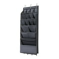 thumbnail image 3 of Hanging Shoe Rack Foldable over The Door Shoe Organizer for Toys Towels Hats Gray 16 grids, 3 of 8