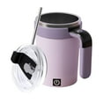 thumbnail image 5 of Electric Self-Stirring Coffee Mug with LCD Thermometer, 13oz Magnetic Mixing Cup, Rechargeable, Purple, 5 of 9