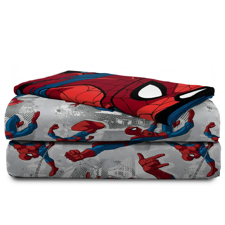 Spider-Man, Comforter Set, Full, Burst 5-Piece, Blue - Walmart.com