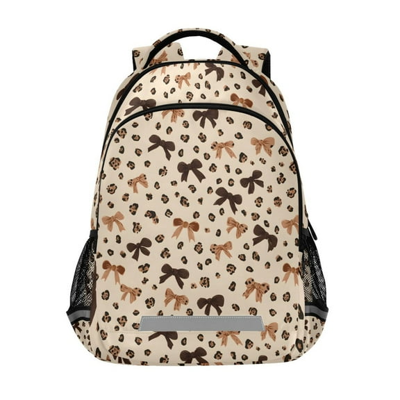 ALAZA Leopard Bows Backpack Elementary School Bag Bookbag Travel Rucksack