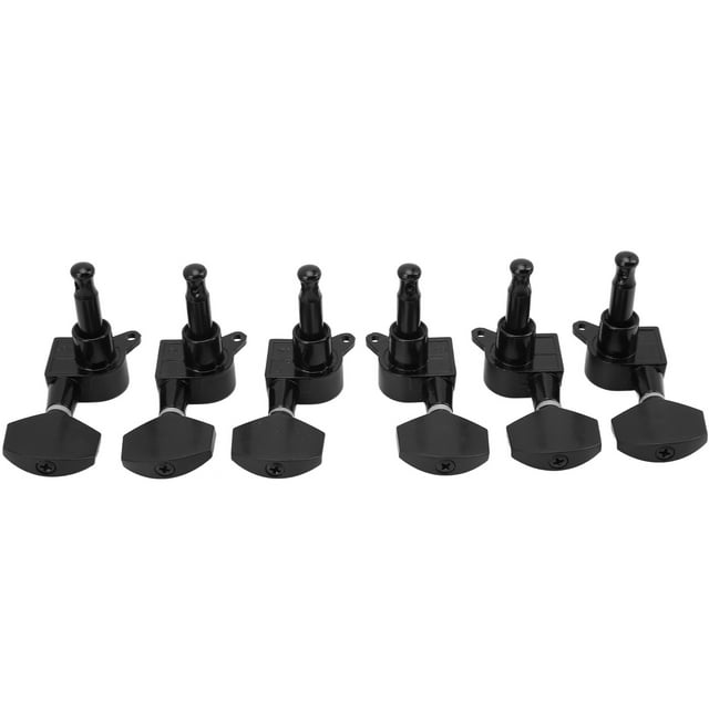 Square Head Tuner Keys, Compact Guitar Tuning Pegs Easy Installation For Acoustic And Electric Guitars Silver,Black