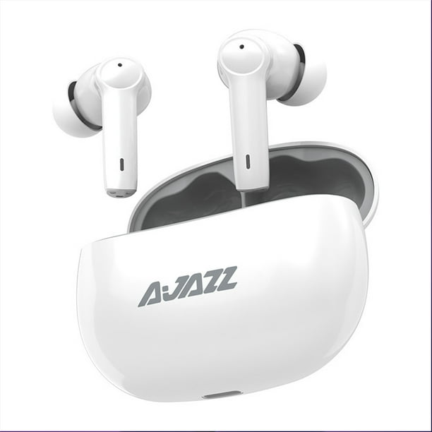 Sidaley Auriculares intrauditivos deportivos compatibles con Bluetooth con estuche de carga Auriculares con control de volumen Audio estéreo Videojuegos y accesorios Blanco