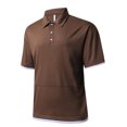thumbnail image 2 of YDLCAFD Men's Large Size Lapel Short Sleeve Summer Vacation Two Loose Casual Blouse, 2 of 7